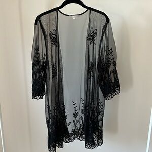 New black lace coverup